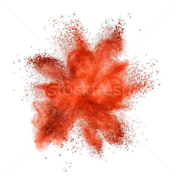 Farbe Pulver Explosion isoliert weiß Textur Stock foto © artjazz