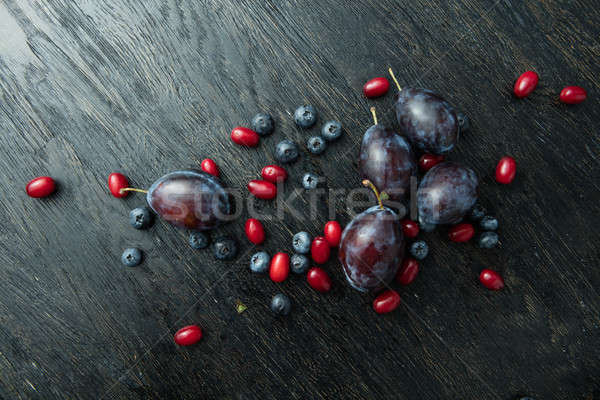 bunch of delicious ripe berries Stock photo © artjazz