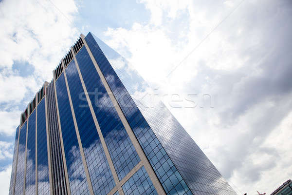 Stock photo: Modern smoked glass office building