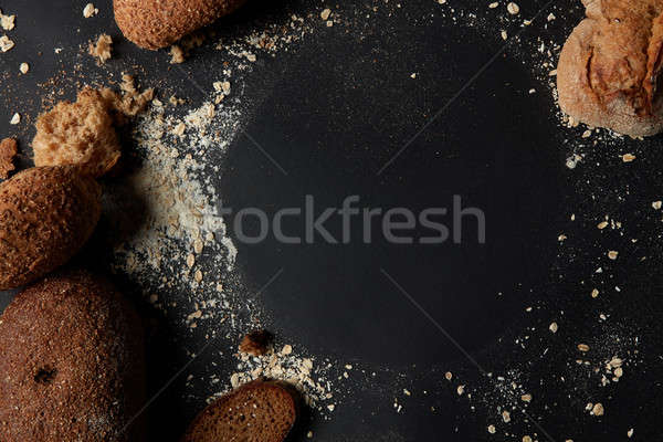 Different kinds of bread on background Stock photo © artjazz