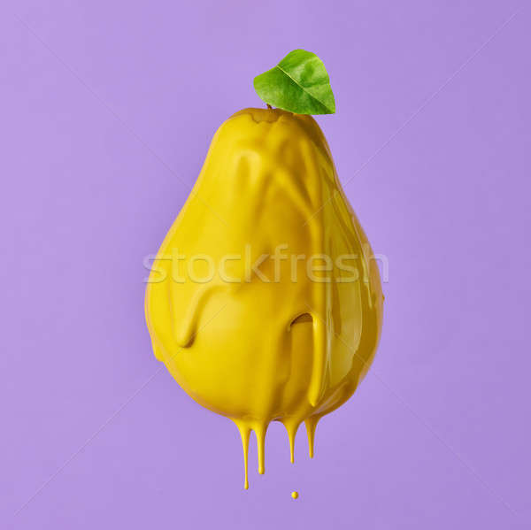 pear isolated on purple background Stock photo © artjazz