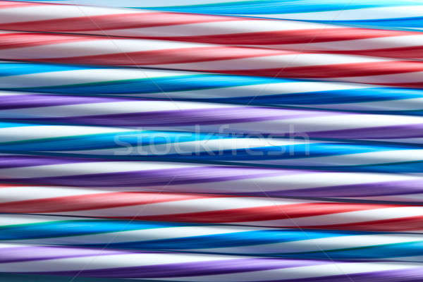 Background of Striped drink straws in different colors Stock photo © artjazz