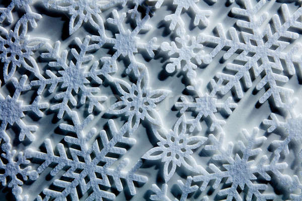 Stock foto: Blau · icy · Schneeflocken · Weihnachten · Winter · Textur