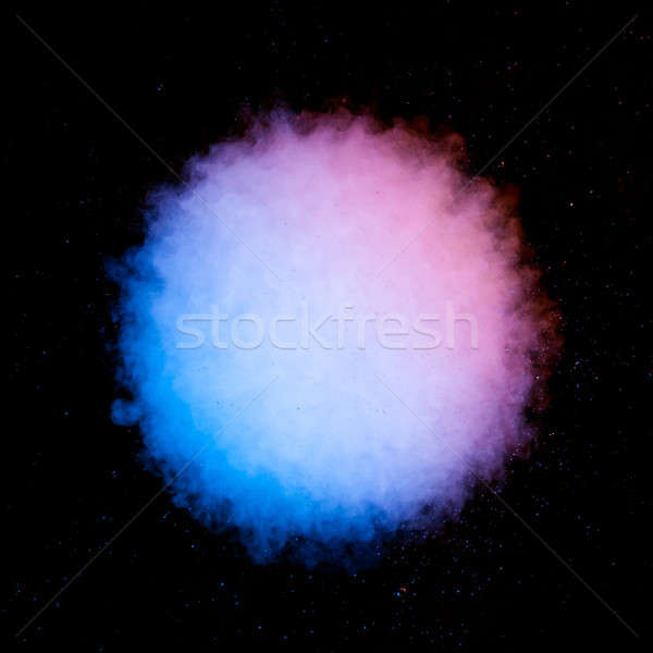 White smoke explosion isolated on black Stock photo © artjazz