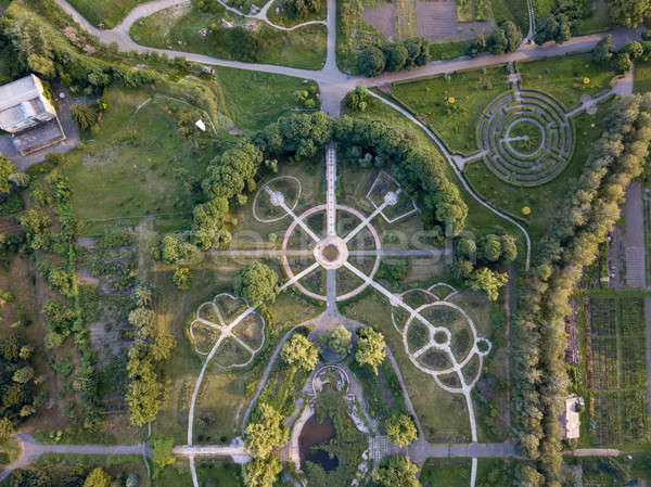 Regolare panorama pianificazione giardino labirinto piazze Foto d'archivio © artjazz