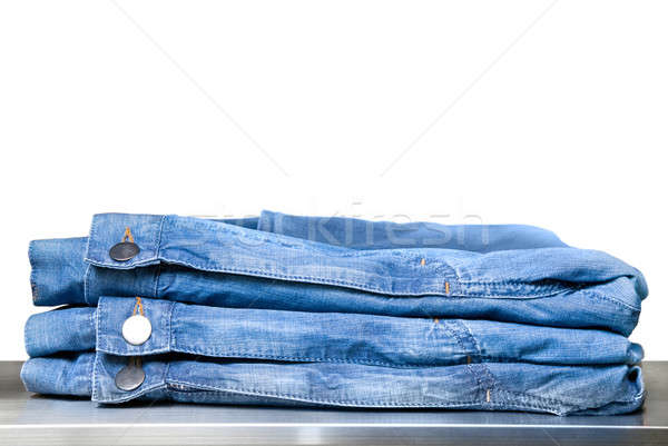 blue jeans in store isolated on white Stock photo © artjazz
