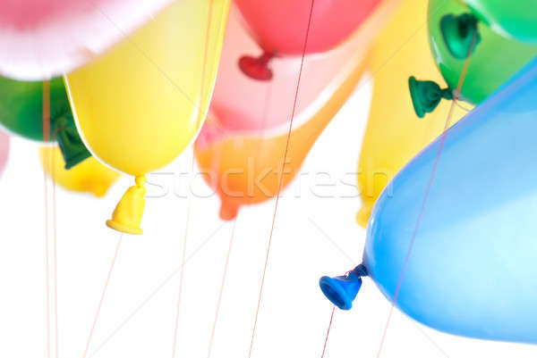 Color globos aislado blanco cumpleanos grupo Foto stock © artjazz