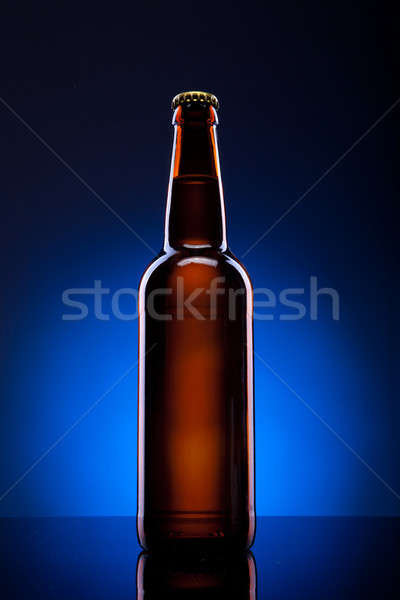 ビール瓶 青 パーティ 抽象的な 光 背景 ストックフォト © artjazz