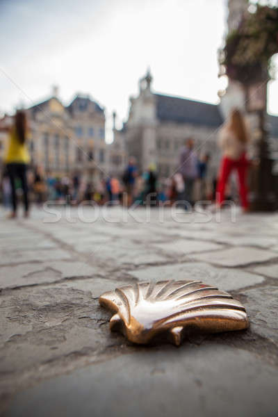 Coajă Bruxelles mulţime oameni principal pătrat Imagine de stoc © artjazz