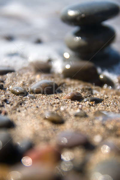 stones and water wave Stock photo © artjazz