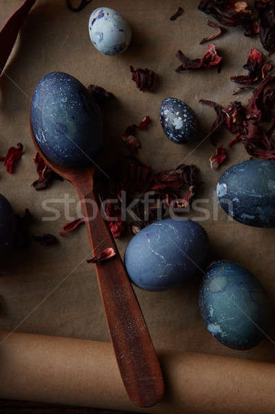 blue easter eggs Stock photo © artjazz