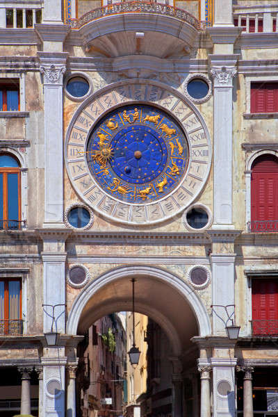 Zodiac clock at San Marco square in Venice Stock photo © artjazz