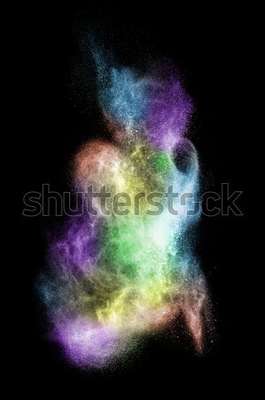 Color powder explosion isolated on black Stock photo © artjazz