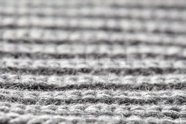 Gray ribbed knitted wool fabric Stock photo © artjazz
