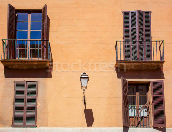 Kilátás Mallorca gyönyörű általános utca spanyol Stock fotó © artjazz