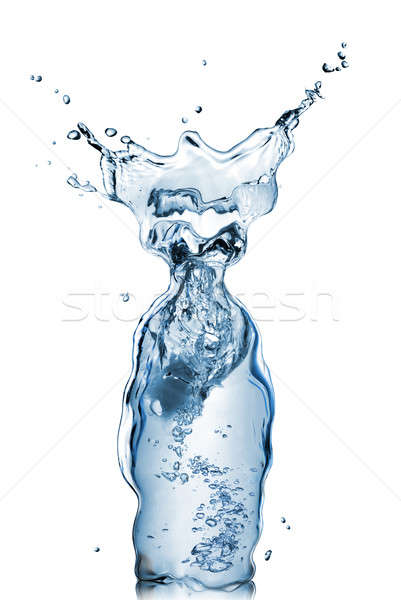 bottle from water and splash isolated on white Stock photo © artjazz