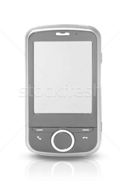 Stock foto: Touchscreen · isoliert · weiß · Business · Telefon