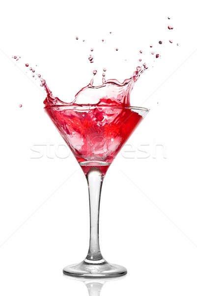Martini cocktail splash isolato bianco alimentare Foto d'archivio © artjazz
