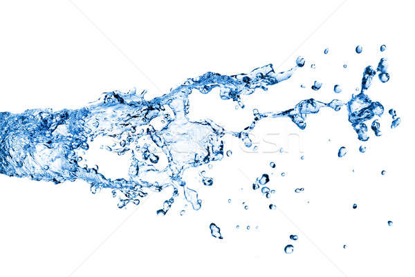 water splash with bubbles isolated on white Stock photo © artjazz