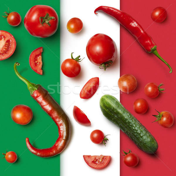 Verdura italiana tricolore ingredienti insalata texture Foto d'archivio © artjazz