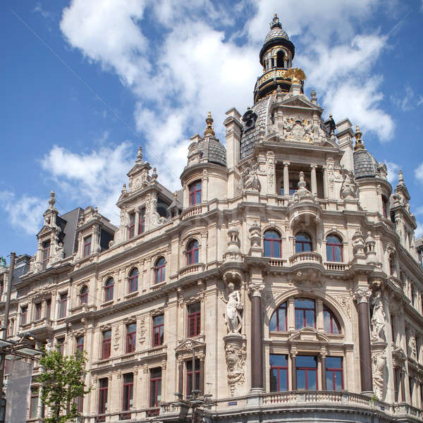 Old landmark next to famous Meir street in Antwerp Stock photo © artjazz