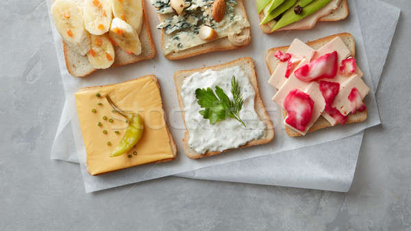 Different kinds of sandwiches Stock photo © artjazz