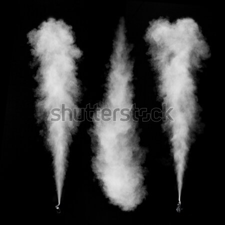 White smoke set isolated on black Stock photo © artjazz
