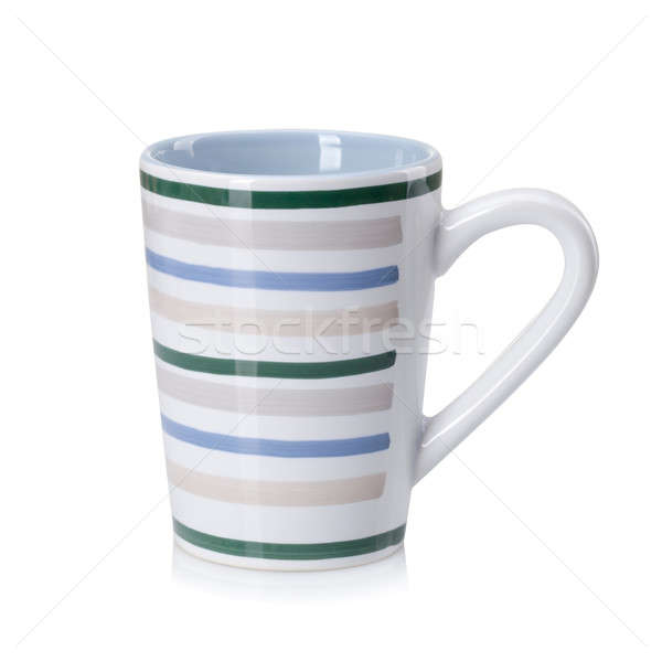 [[stock_photo]]: Couleur · tasse · soucoupe · isolé · blanche · alimentaire