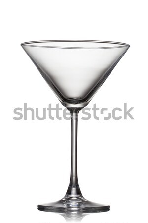 Vacío vaso de martini aislado blanco bar cóctel Foto stock © artjazz