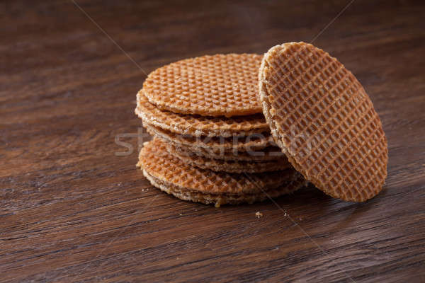 Caramelo madera alimentos fondo mesa Foto stock © artjazz