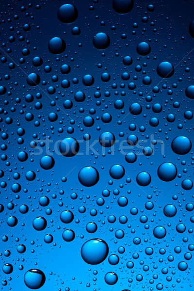 水滴 藍色 水 抽象 光 顏色 商業照片 © artjazz