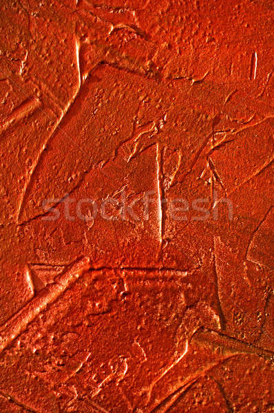 texture of the red stucco wall with dabs  Stock photo © artjazz