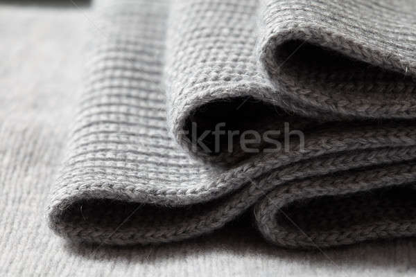 Close up of folded white knitwear Stock photo © artjazz