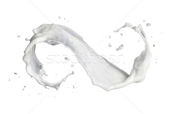 Melk splash geïsoleerd witte voedsel abstract Stockfoto © artjazz