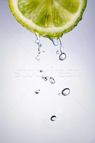 fresh water drops on lemon Stock photo © artjazz