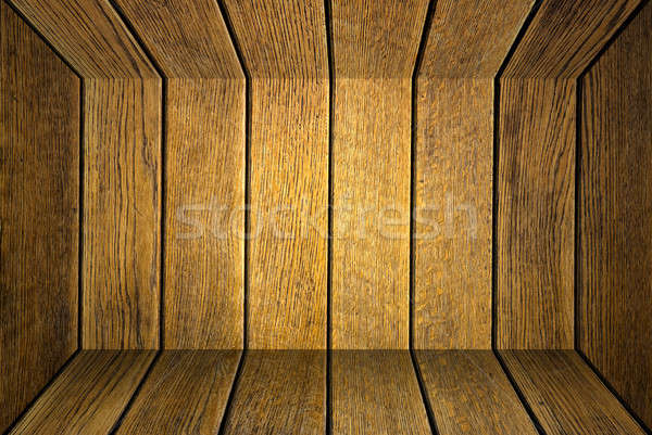 Feld innerhalb Planken Baum Wand abstrakten Stock foto © artjazz