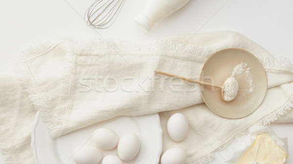 dough preparation, flat lay Stock photo © artjazz