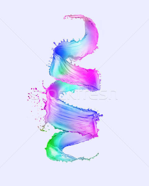 Multicolored splashes in form of spiral Stock photo © artjazz