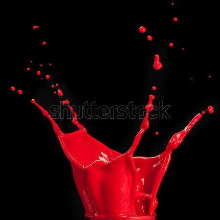 red lipstick with splash of paint Stock photo © artjazz