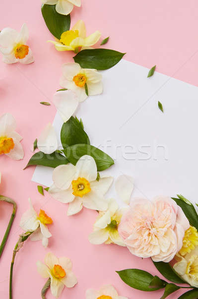 Flowers covering blank copy space Stock photo © artjazz