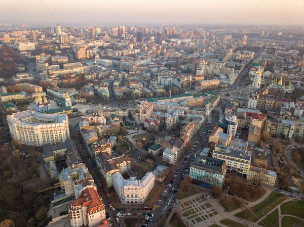 Stock photo: Ministry of Internal Affairs, Sofievskaya square and St. Michael's Cathedral, the city center and Vl