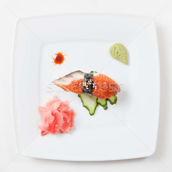 Sushi piatto isolato bianco alimentare pesce Foto d'archivio © artjazz