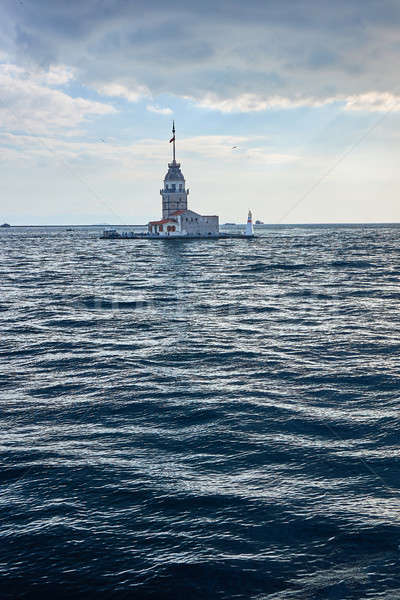 Wieża istanbul Turcja szary chmury Zdjęcia stock © artjazz
