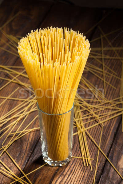 italian spaghetti on black Stock photo © artjazz