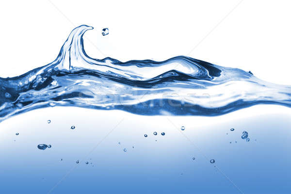 Stock photo: water splash with wave isolated on white