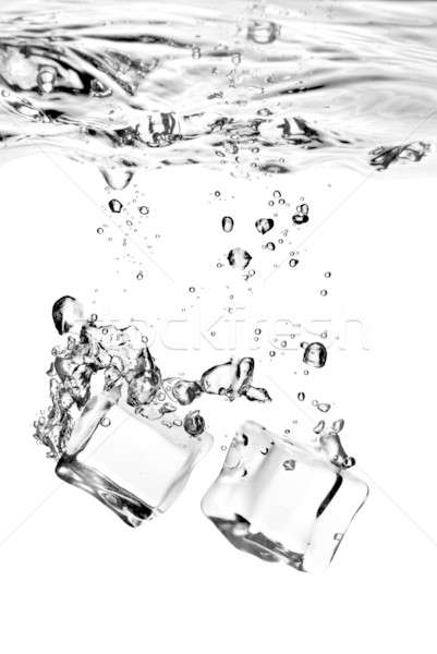 Eiswürfel isoliert weiß Wasser Licht Stock foto © artjazz