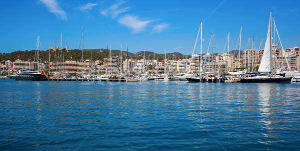 Bateaux bleu eau lumineuses été jour [[stock_photo]] © artjazz