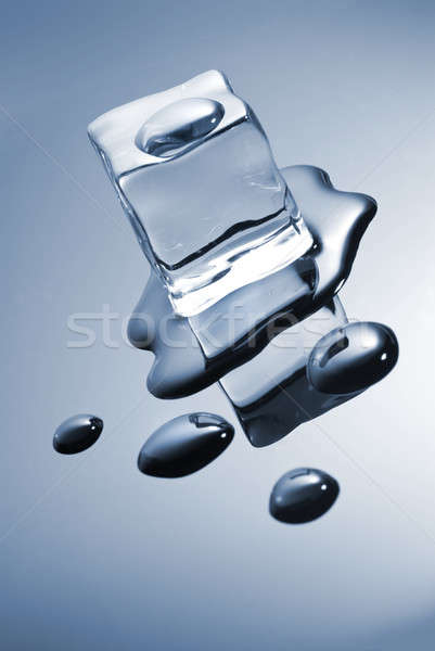ice cube with water drops Stock photo © artjazz