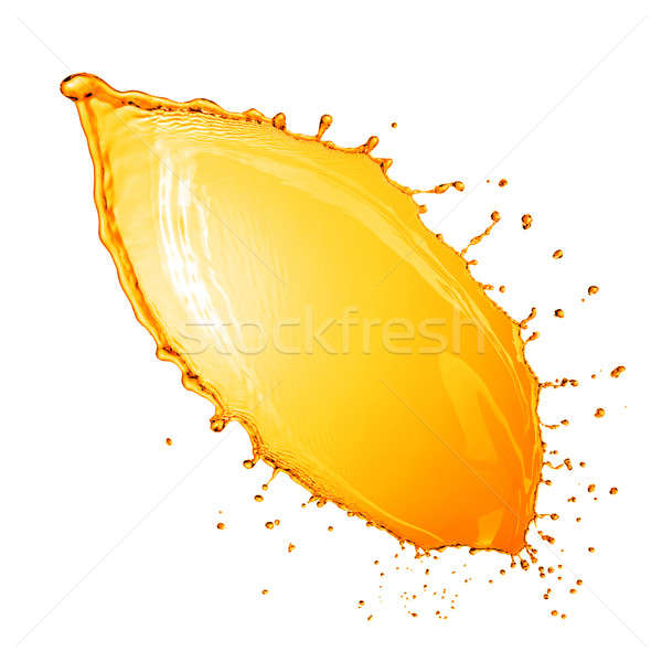 orange water splash isolated on white Stock photo © artjazz