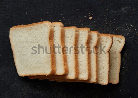 Foto stock: Blanco · bollo · comer · superior · vista · negro